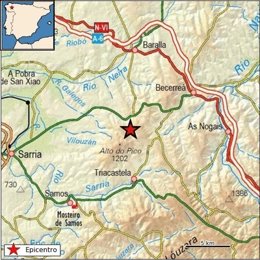 Terremoto registrado en Triacastela el 28 de julio de 2022
