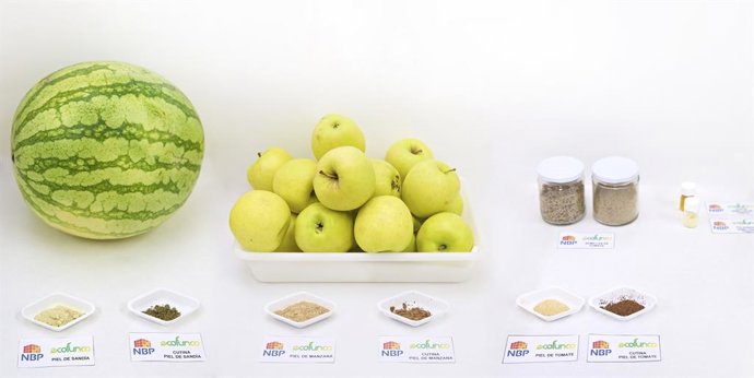 Productos extraídos de sandía, manzana y tomate