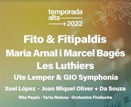 Cartel de los conciertos del Festival Temporada Alta de Girona