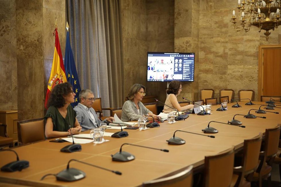 La vicepresidenta tercera y ministra para la Transición Ecológica, Teresa Ribera, preside la Conferencia Sectorial de Medio Ambiente.