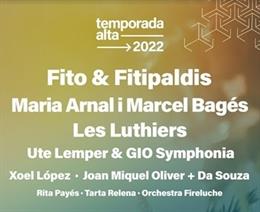 Cartell dels concerts del Festival Temporada Alta de Girona