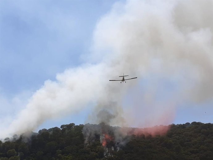 Imagen de un incendio en la provincia de Córdoba.