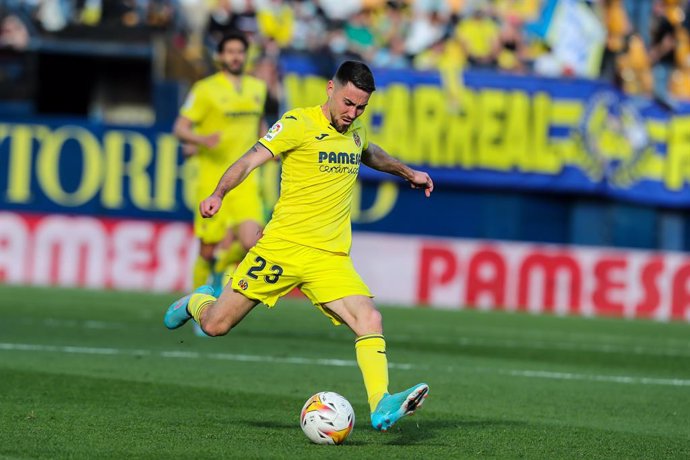 Archivo - Moi Gomez of Villarreal in action during the Santander League match between Villareal CF and Athletic Club Bilbao at the Ceramica Stadium on April 9, 2022, in Valencia, Spain.