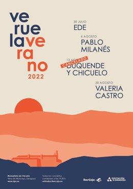 Cartel del la XXVII edición del festival Veruela Verano.