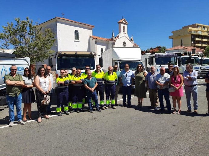 El Consorcio MásMedio presenta nuevos camiones para reforzar el servicio que presta a la Mancomunidad Valle del Ambroz