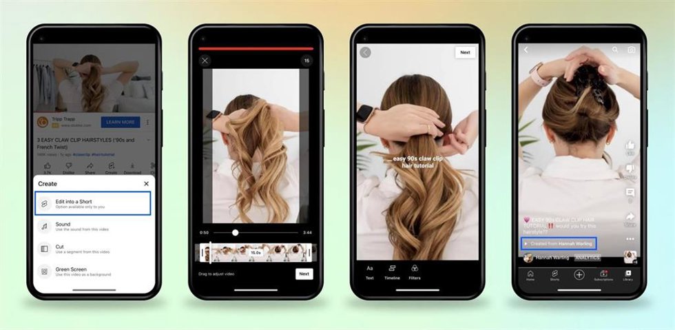 Google introduce la capacidad de convertir vídeos largos de YouTube en YouTube Shorts