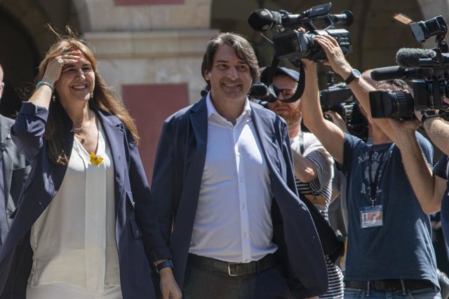 L'expresidenta del Parlament Laura Borràs i el diputat Francesc de Dalmases 