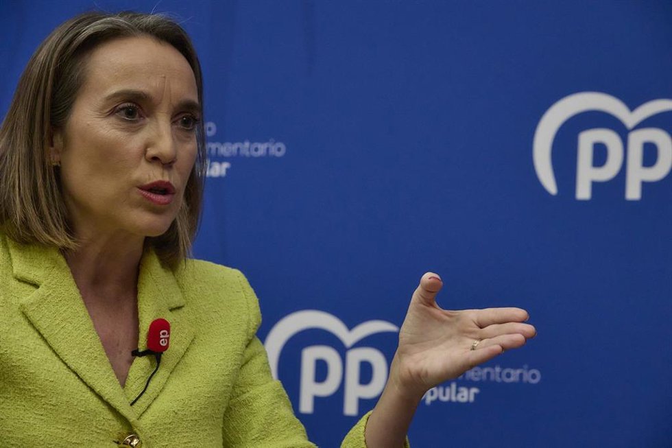 La portavoz del Grupo Popular en el Congreso de los Diputados, Cuca Gamarra, durante una entrevista para Europa Press en el Congreso, a 29 de julio de 2022, en Madrid (España). Concepción Gamarra, es una abogada y política del Partido Popular, fue la pr