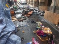 La Guardia Civil investiga el incendio de esta pasada madrugada en una caseta de venta ambulante en Murillo (La Rioja)