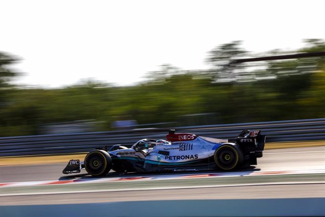 George Russell (Mercedes) en el Gran Premio de Hungría 2022. 