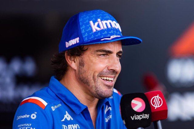 El piloto español Fernando Alonso (Alpine) en el Gran Premio de Hungría 2022.