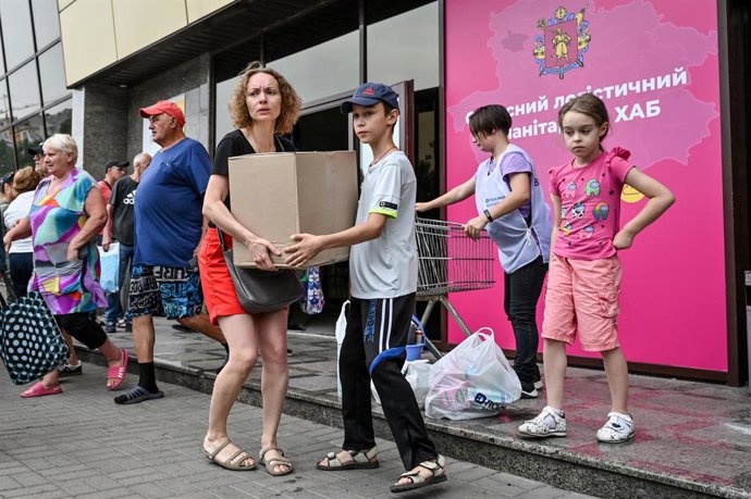 Evacuació de desplaats durant la guerra d'Ucrana 
