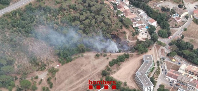 Imagen aérea del incendio