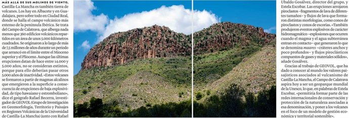 Reportaje sobre los volcanes del Campo de Calatrava.