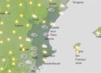 Continúan activos este domingo los avisos amarillos por lluvia y tormentas localmente fuertes en el interior de Valencia