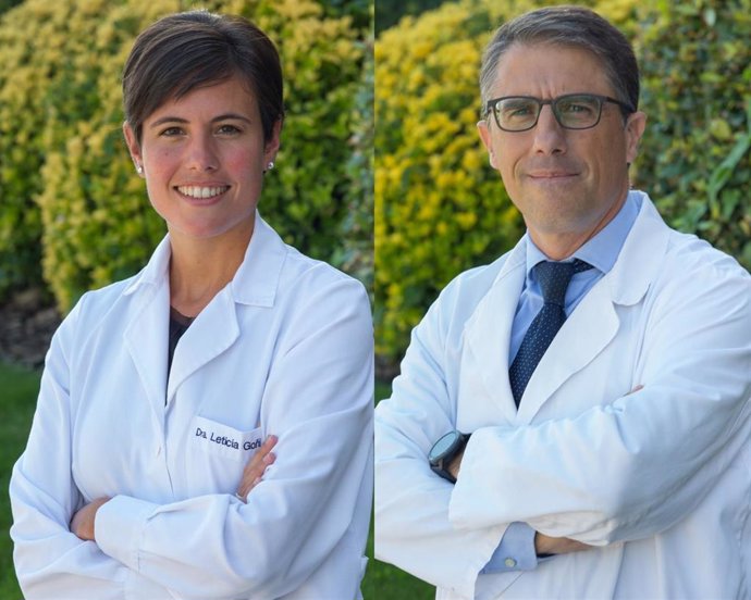 Los investigadores de la Universidad de Navarra, Leticia Goñi y Miguel Ruiz Canela.