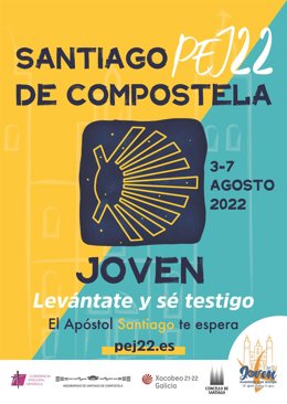 Archivo - Cartel de la Peregrinación Europea de Jóvenes a Santiago de Compostela 2022