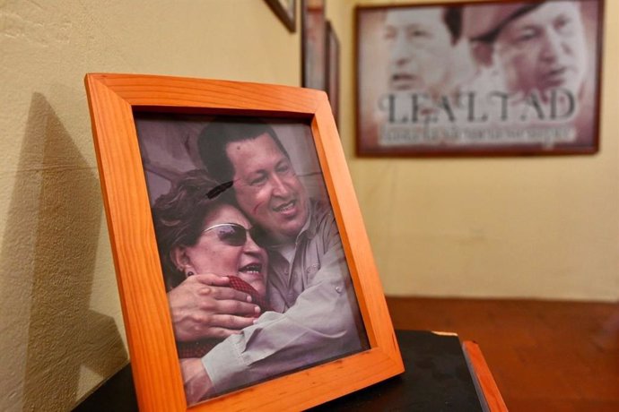 Detalle de la casa familiar del expresidente venezolano Hugo Chávez en Barinas, Venezuela