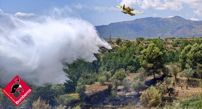 Incendio en Muro d'Alcoi