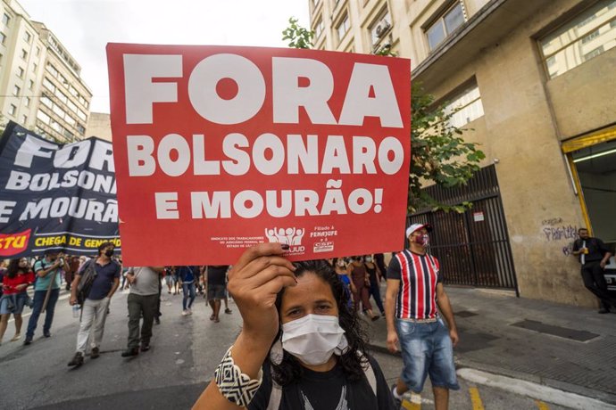 Archivo - Manifestación contra el presidente de Brasil, Jair Bolsonaro