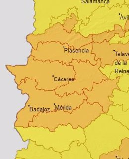 Avisos en Extremadura para el 1 de agosto