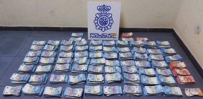 Dinero incautado a un hombre en Las Palmas de Gran Canaria