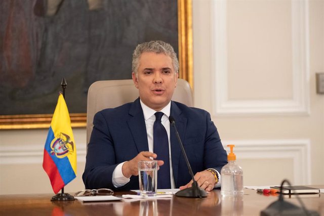 Archivo - El presidente de Colombia, Iván Duque