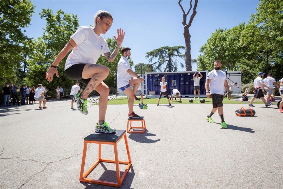 El gimnasio al aire libre de Cubo Gym Madrid durante su primera edición