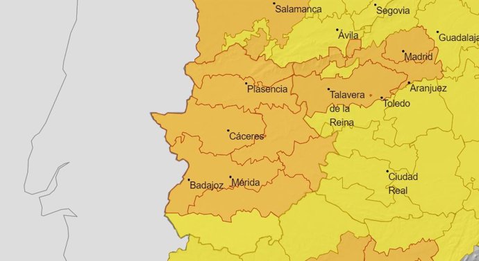 Avisos por el calor en Extremadura para este martes, 2 de agosto