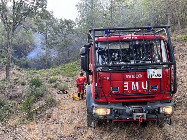 La UME en el incendio de Sevilleja