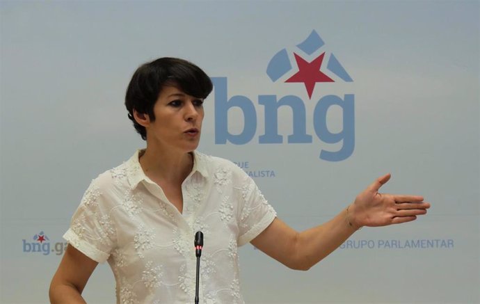 Ana Pontón en una rueda de prensa