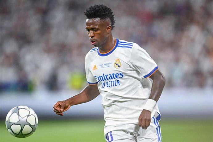 Archivo - El jugador del Real Madrid Vinicius Júnior, en la final de la Liga de Campeones 2021-2022.