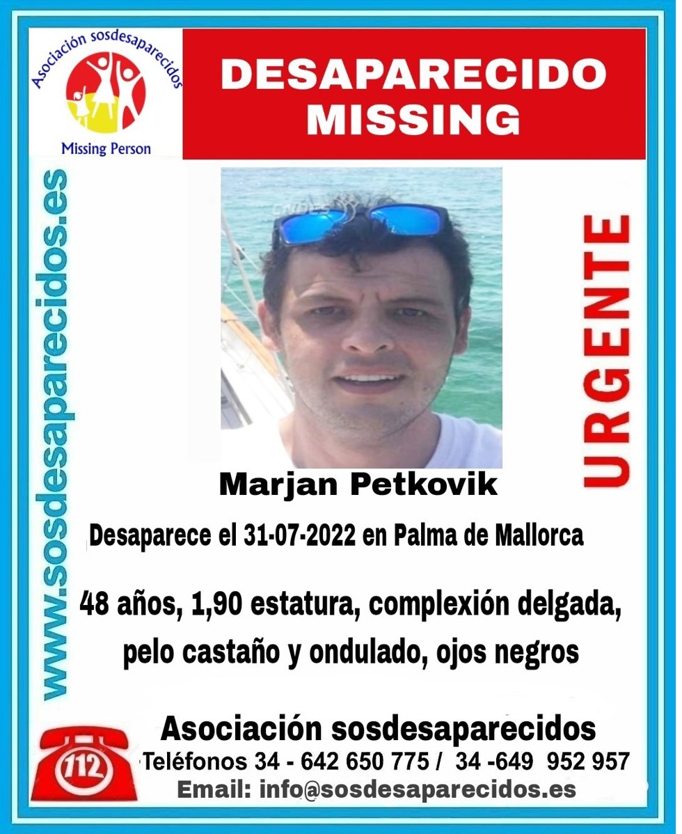 Imagen y descripción del desaparecido.
