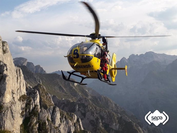 Rescate de montaña en Cabrales.