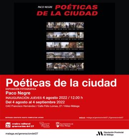 Poéticas de la ciudad, de Paco Negre, podrá verse en Vélez-Málaga de la mano de la Diputación y el Centro del 27