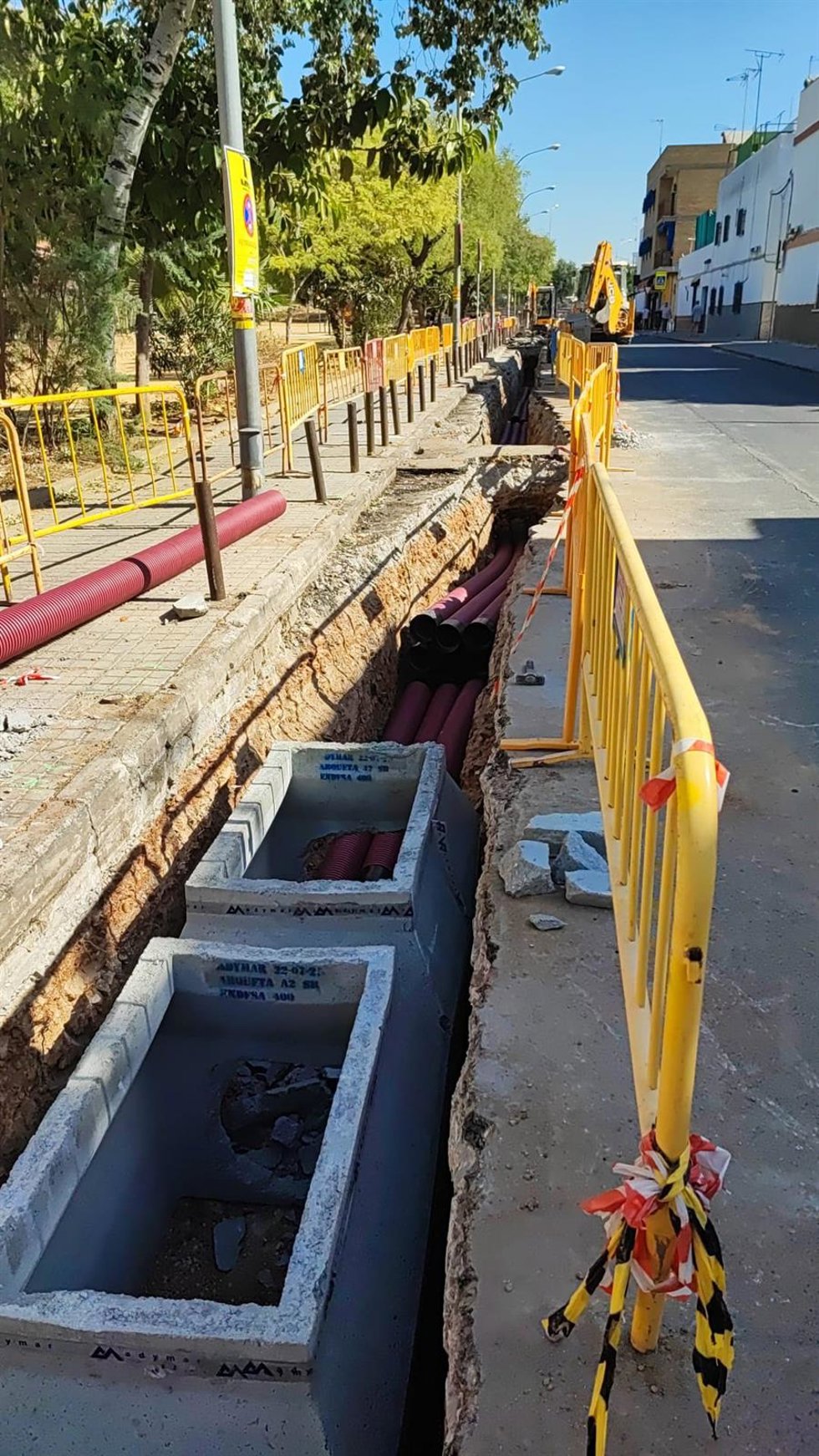 Obras para la instalación de redes de Endesa
