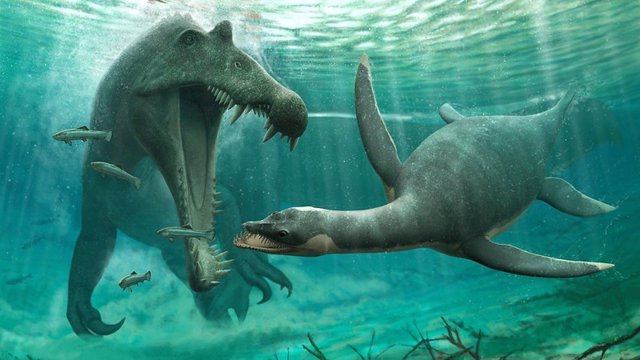 Plesiosaurus y spinosaurus pueden haber habitado ríos de agua dulce