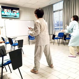 Taller Wii en la Unidad de Salud Mental del Hospital Reina Sofía.