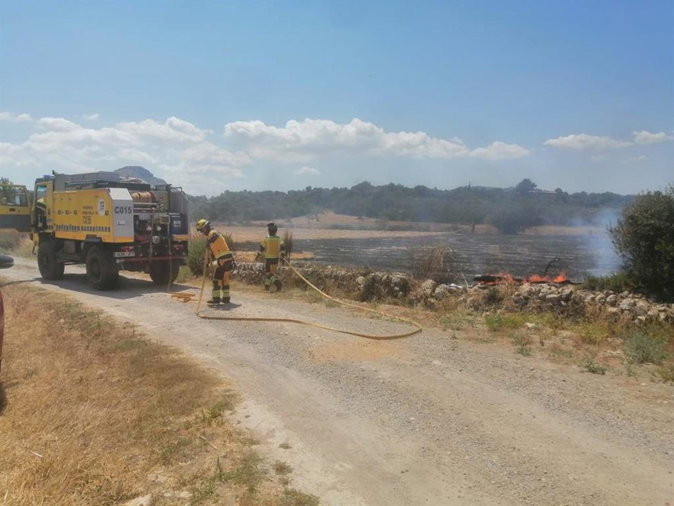 Incendio agrícola en Alcúdia.