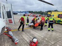 Rescatada una joven escaladora madrileña tras caer 15 metros en el Cueto Agero, en Liébana