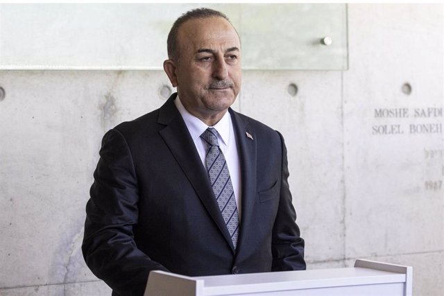 Archivo - El ministro de Exteriores de Turquía, Mevlut Cavusoglu