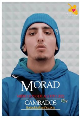 Cartel del concierto de Morad en la Fiesta del Albariño, en Cambados 2022p