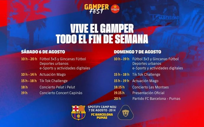 Actividades preparadas por el FC Barcelona para el Trofeu Joan Gamper 2022