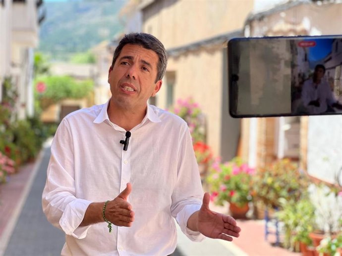 El presidente de la Diputación de Alicante, Carlos Mazón