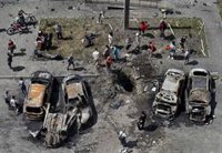 Al menos ocho muertos y cuatro heridos en un ataque ruso a una parada de autobús en Torestk, cerca de Donetsk