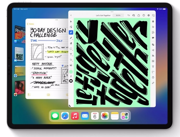 Representación gráfica de la nueva gran actualización de 'software' de las tabletas de Apple, iPadOS 16.