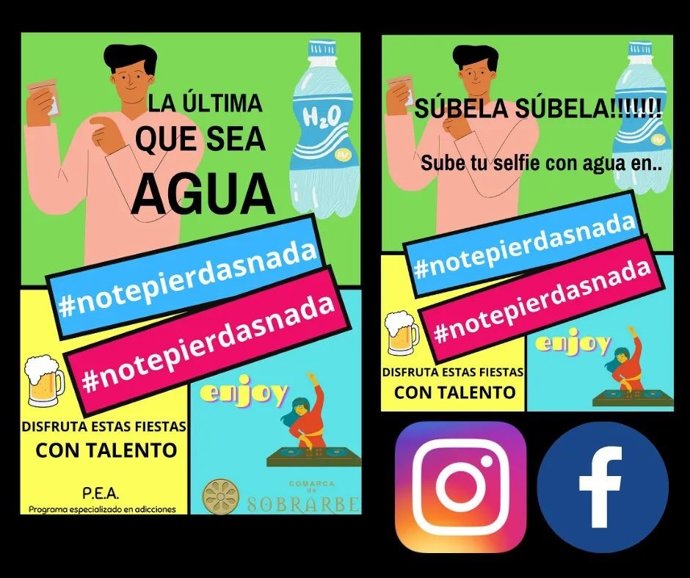 En el marco de la campaña #Notepierdasnada se han diseñado carteles con mensajes en tonos llamativos y que incluyen consejos útiles.