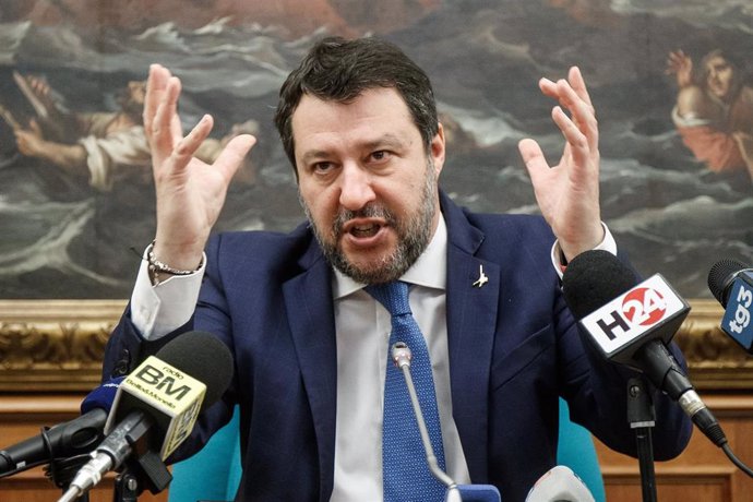 Archivo - El líder del partido ultraderechista italiano Liga, Matteo Salvini
