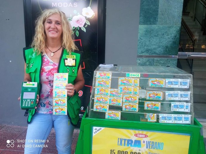 Toñi Sánchez, vendedora de la ONCE que ha dado un premio