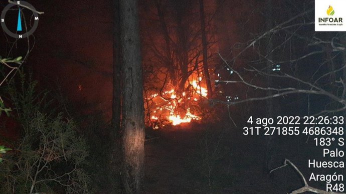 Se declara este jueves un incendio forestal en el municipio de La Fueva, que ya está estabilizado.
